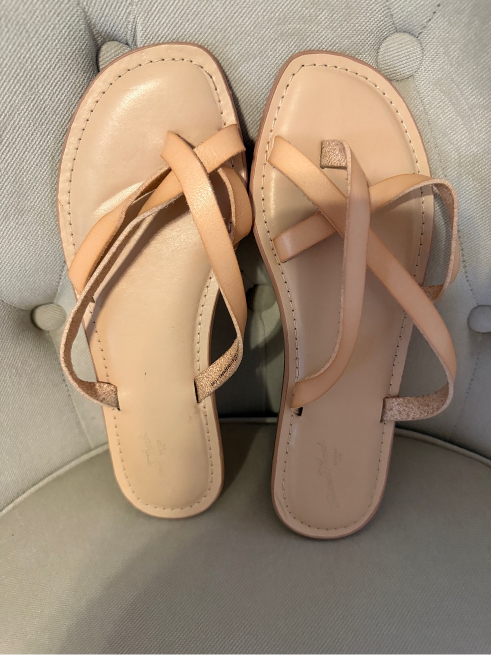 Neutral Cross-Strap Slide Sandals for Women